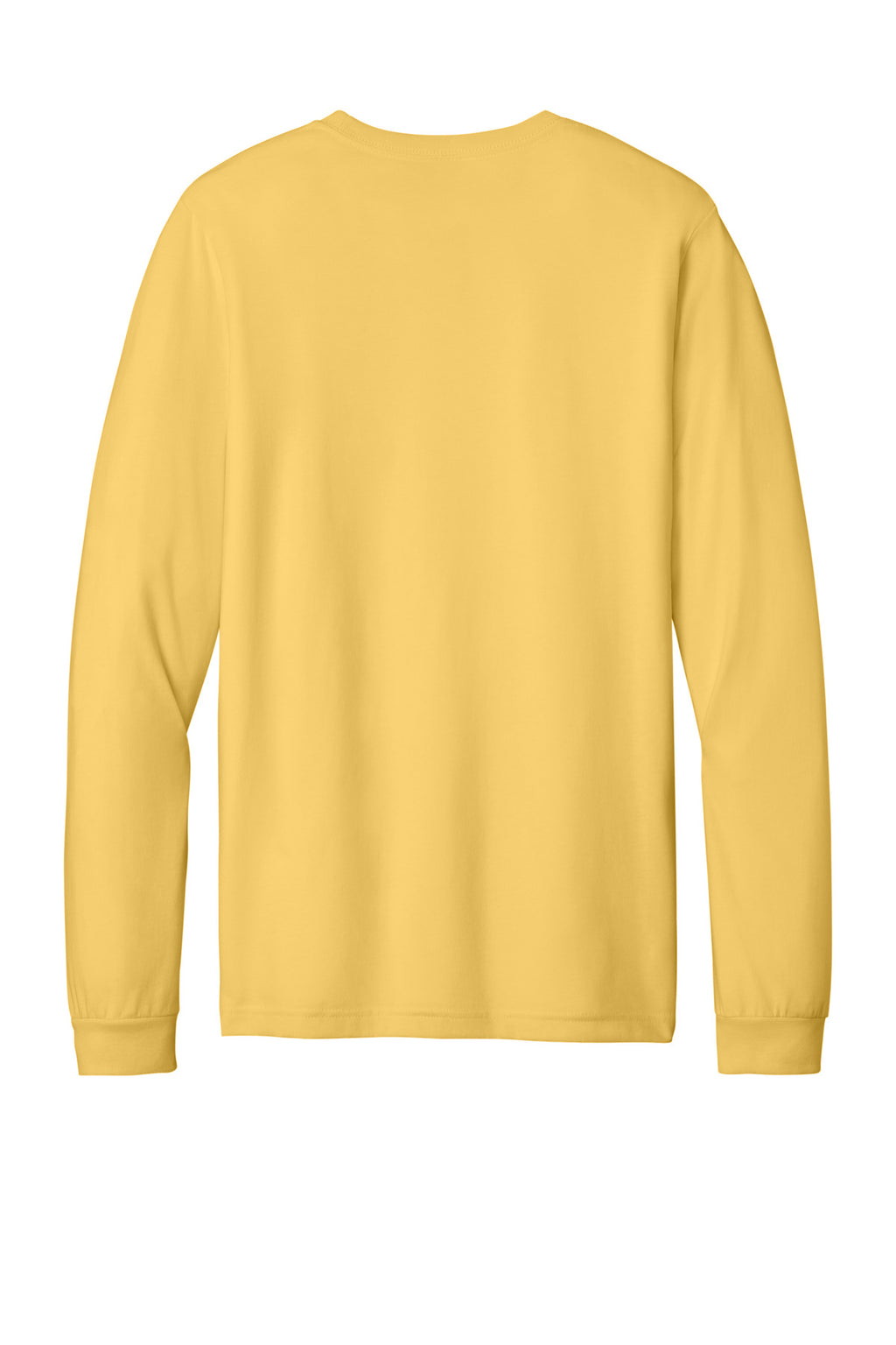 Rear View of HthYlwGold BELLA+CANVAS Unisex Heather CVC Long Sleeve Tee BC3501CVC