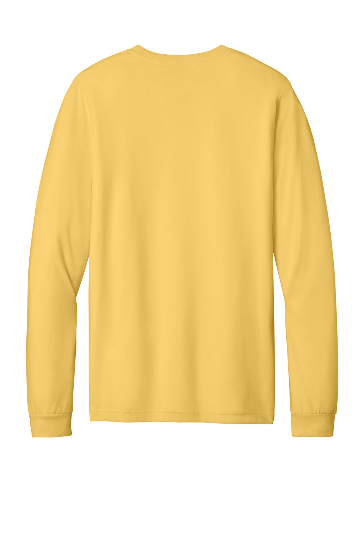 Rear View of HthYlwGold BELLA+CANVAS Unisex Heather CVC Long Sleeve Tee BC3501CVC