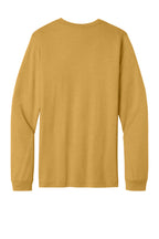 Rear View of HtMustard BELLA+CANVAS Unisex Heather CVC Long Sleeve Tee BC3501CVC