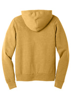 Rear View of HtMustard BELLA+CANVAS Unisex Sponge Fleece Pullover Hoodie. BC3719