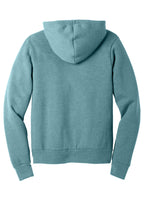 Rear View of HtrBluLagn BELLA+CANVAS Unisex Sponge Fleece Pullover Hoodie. BC3719