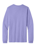 Rear View of HtrDkLvndr BELLA+CANVAS Unisex Heather CVC Long Sleeve Tee BC3501CVC