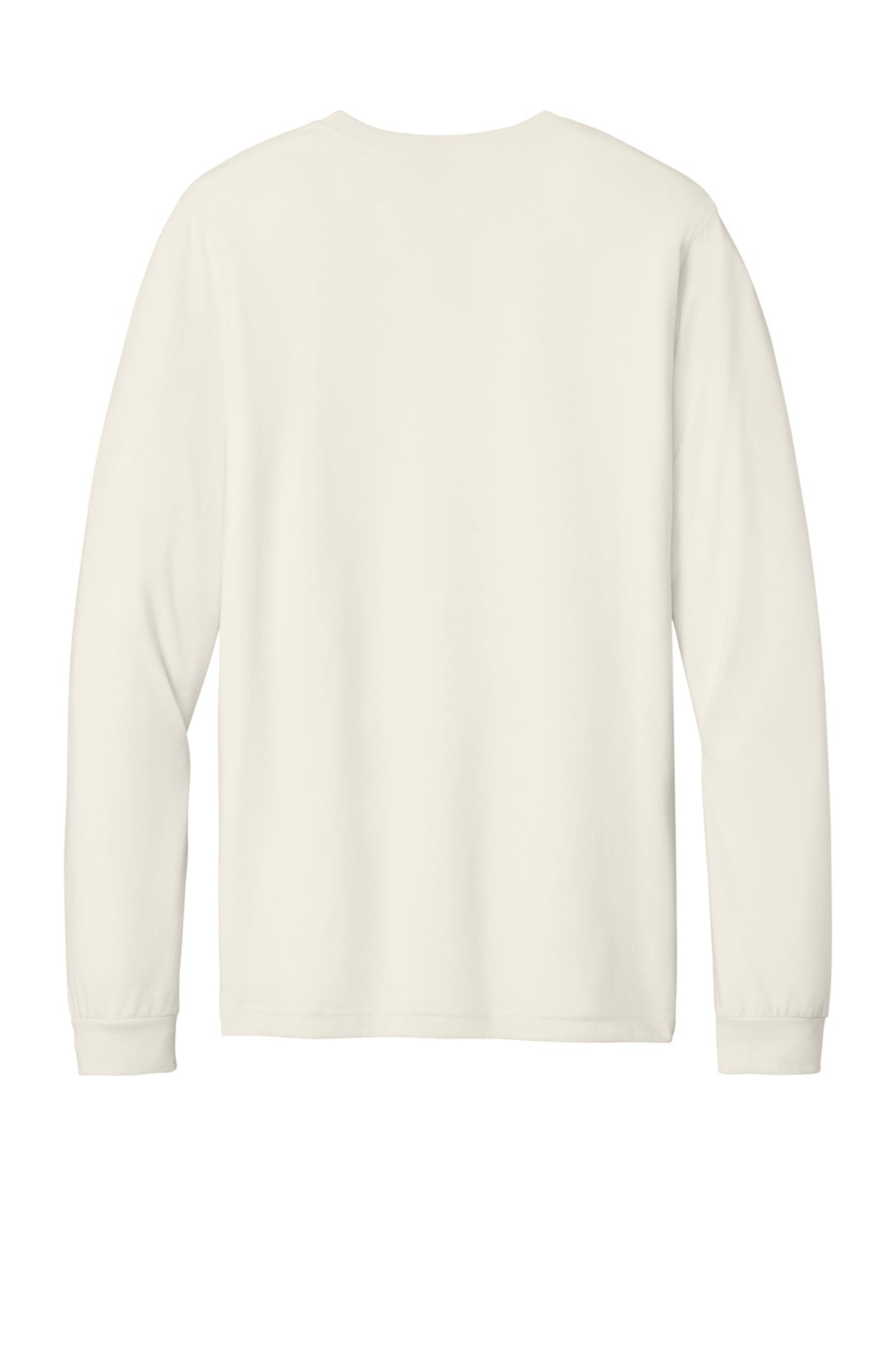 Rear View of HtrNatural BELLA+CANVAS Unisex Heather CVC Long Sleeve Tee BC3501CVC