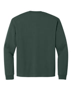 Rear View of HunterGrn BELLA+CANVAS Unisex 7.5-Ounce Heavyweight Long Sleeve Tee BC4651