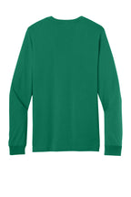 Rear View of Kelly BELLA+CANVAS Unisex Jersey Long Sleeve Tee. BC3501