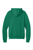 Rear View of Kelly BELLA+CANVAS Unisex Sponge Fleece Pullover Hoodie. BC3719