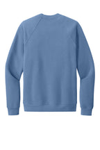 Rear View of LavenderBl BELLA+CANVAS Unisex Sponge Fleece Raglan Sweatshirt. BC3901