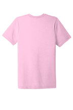 Rear View of Lilac TB BELLA+CANVAS Unisex Triblend Short Sleeve Tee. BC3413