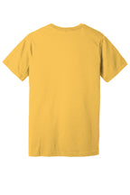 Rear View of Maize Yellow BELLA+CANVAS Unisex Jersey Short Sleeve Tee. BC3001