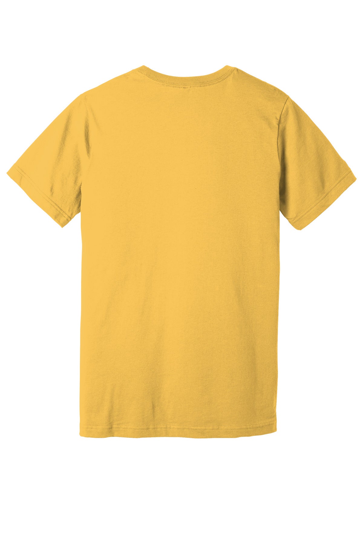 Rear View of Maize Yellow BELLA+CANVAS Unisex Jersey Short Sleeve Tee. BC3001