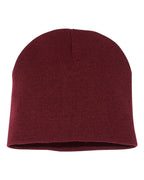 Rear View of Maroon 8 1/2" Beanie - 1500KC