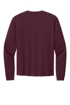 Rear View of Maroon BELLA+CANVAS Unisex 6-Ounce Heavyweight Long Sleeve Tee BC3511