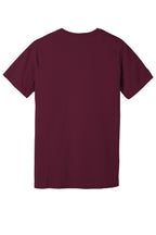 Rear View of Maroon BELLA+CANVAS Unisex Jersey Short Sleeve Tee. BC3001