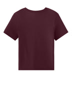 Rear View of Maroon BELLA+CANVAS Women's 6-Ounce Heavyweight Tee BC6110