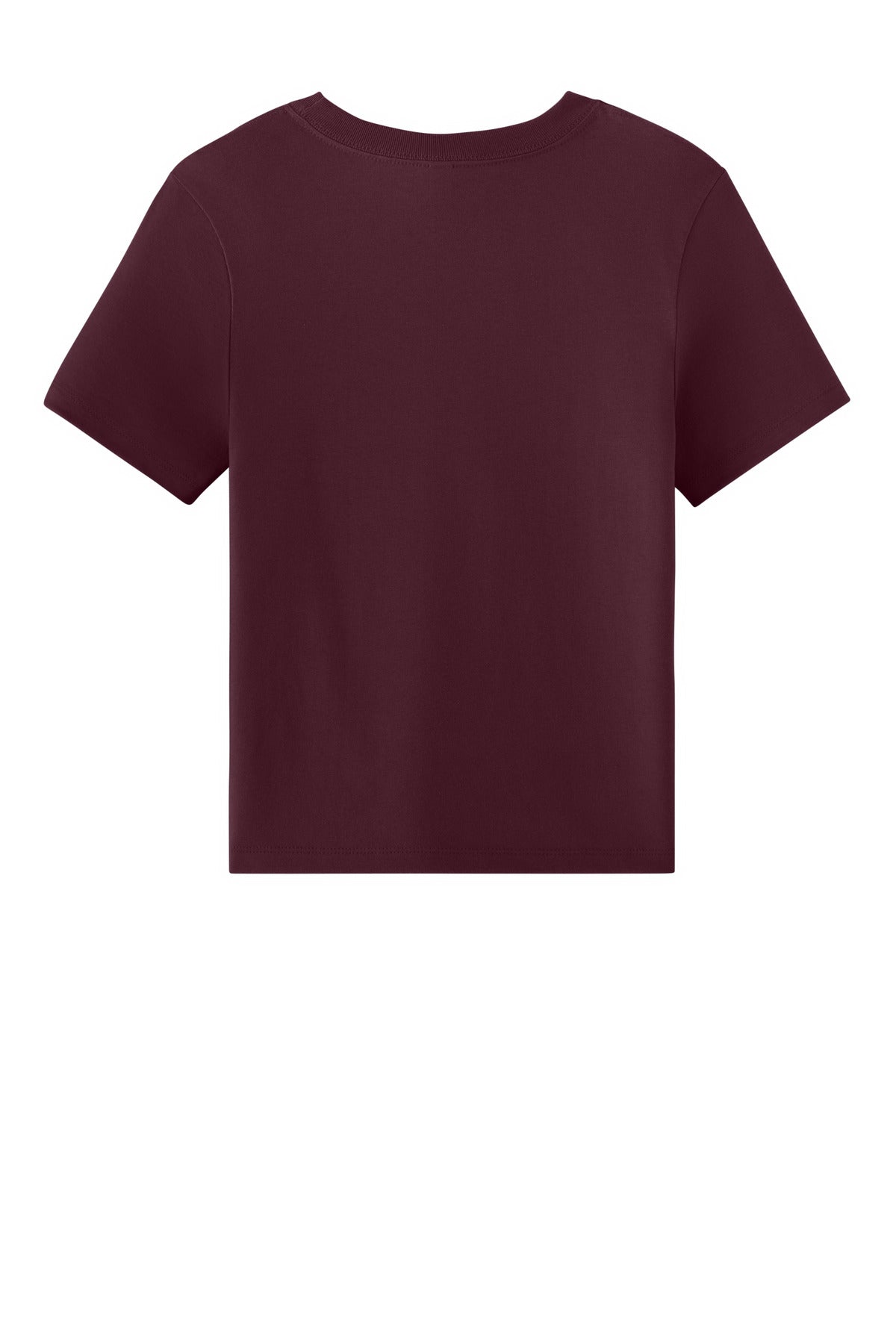 Rear View of Maroon BELLA+CANVAS Women's 6-Ounce Heavyweight Tee BC6110