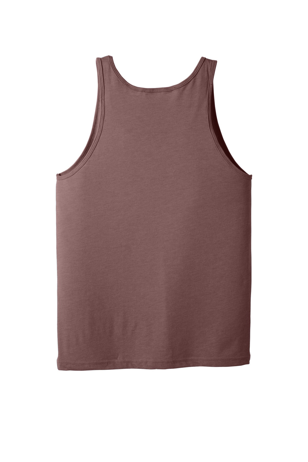 Rear View of Mauve BELLA+CANVAS Unisex Jersey Tank. BC3480