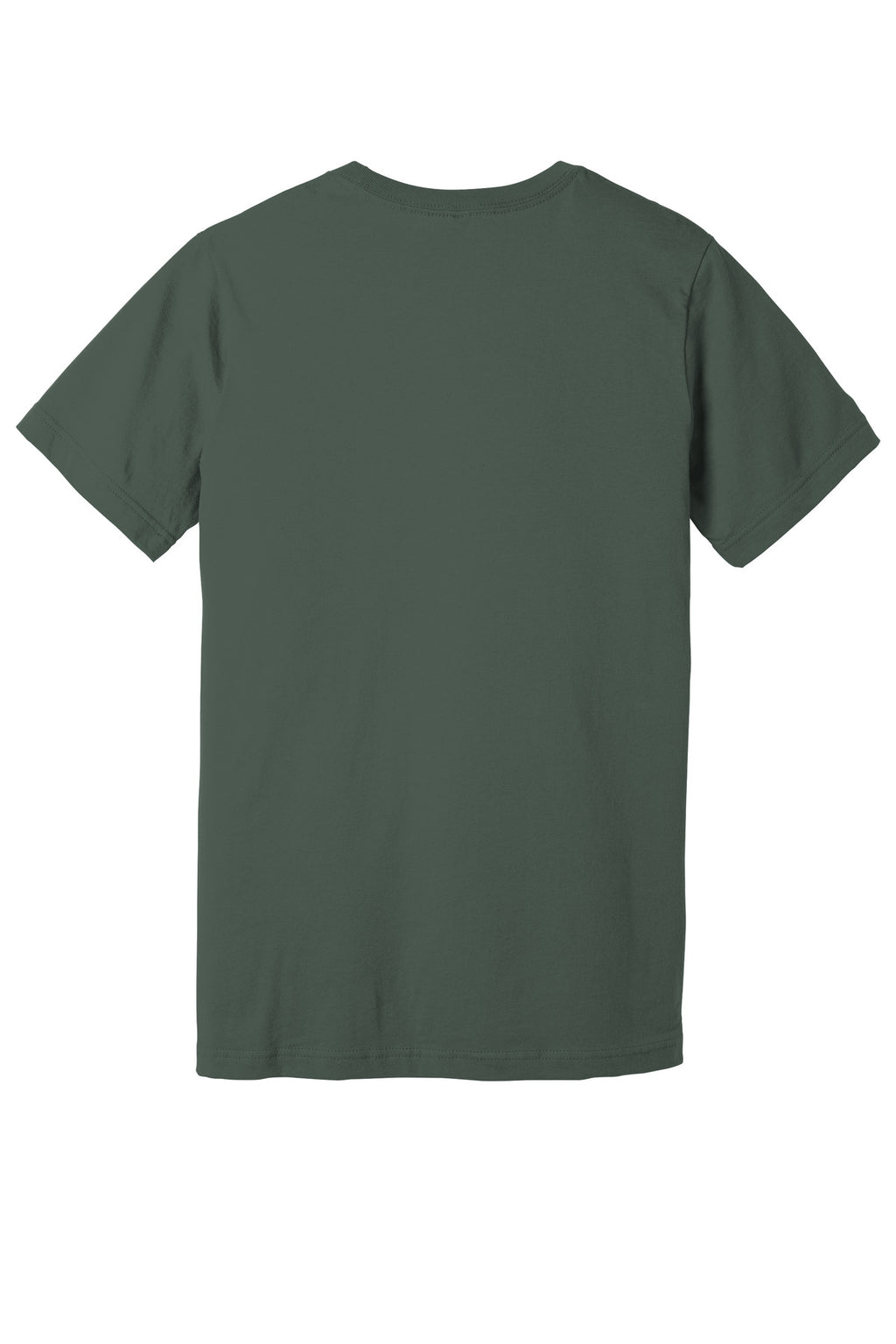 Rear View of Military Green BELLA+CANVAS Unisex Jersey Short Sleeve Tee. BC3001