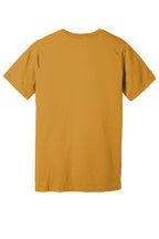 Rear View of Mustard BELLA+CANVAS Unisex Jersey Short Sleeve Tee. BC3001
