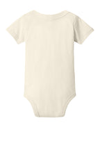 Rear View of Natural BELLA+CANVAS Infant Jersey Short Sleeve One Piece BC100B