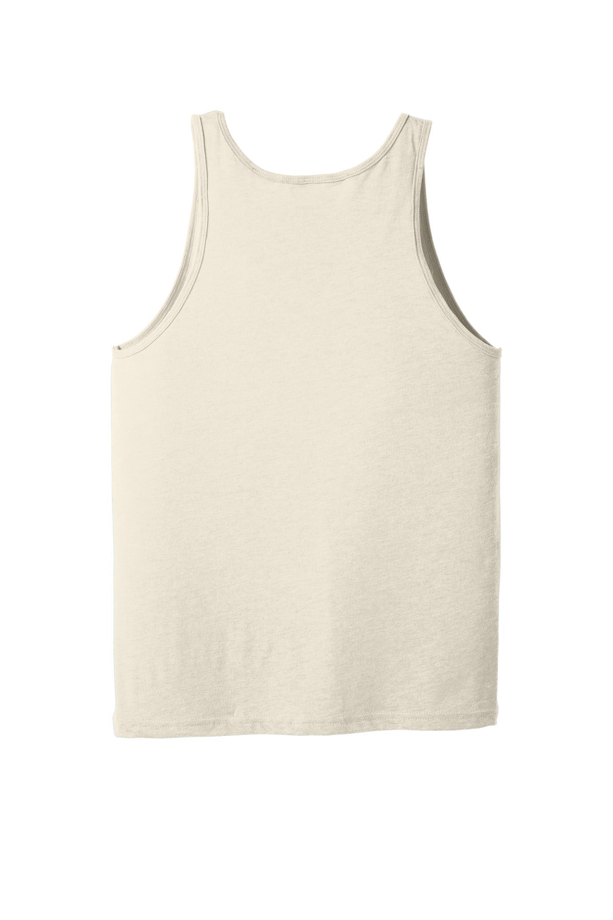 Rear View of Natural BELLA+CANVAS Unisex Jersey Tank. BC3480