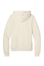 Rear View of Natural BELLA+CANVAS Unisex Sponge Fleece Pullover Hoodie. BC3719