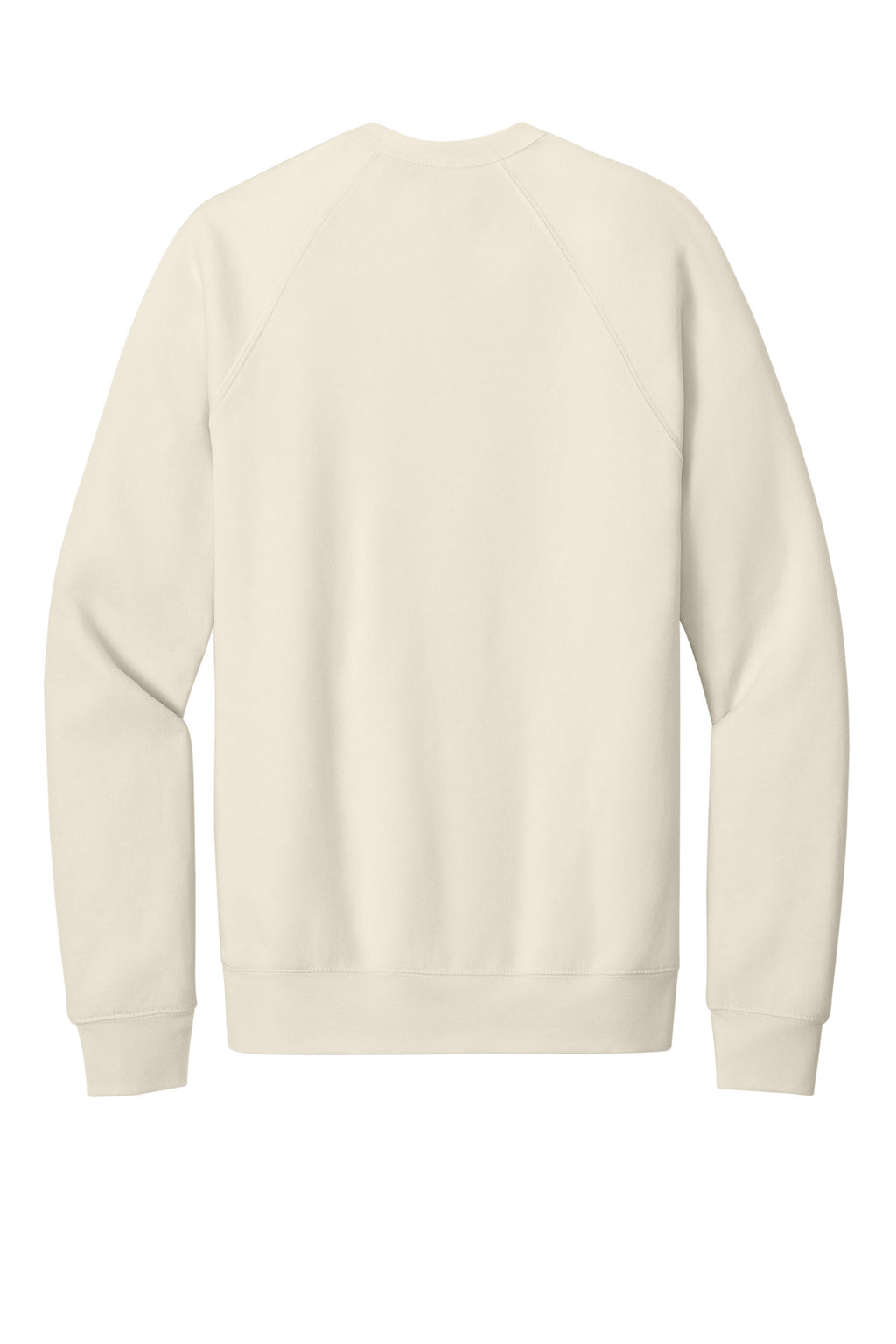 Rear View of Natural BELLA+CANVAS Unisex Sponge Fleece Raglan Sweatshirt. BC3901