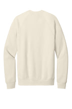 Rear View of Natural BELLA+CANVAS Unisex Sponge Fleece Raglan Sweatshirt. BC3901