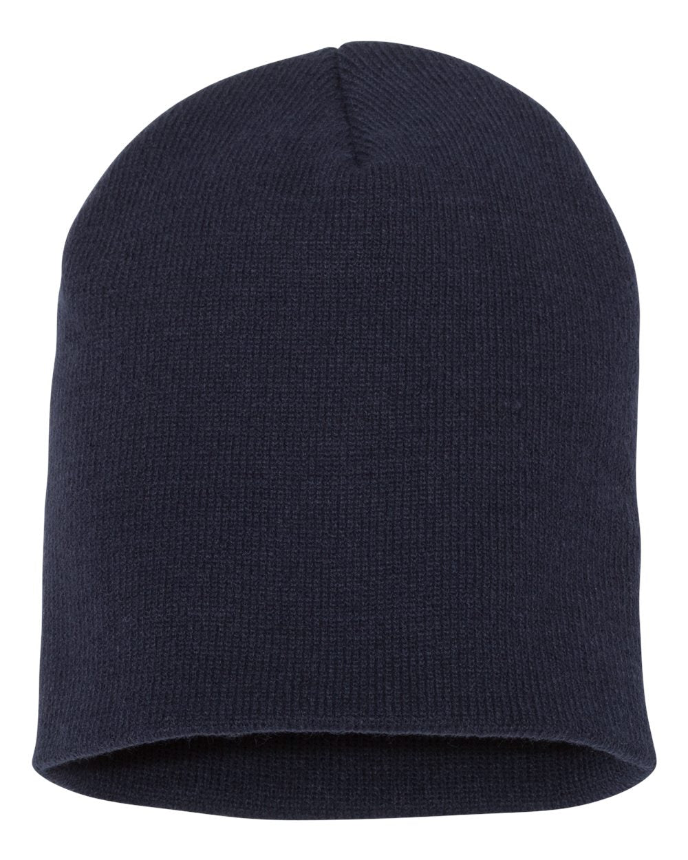 Rear View of Navy 8 1/2" Beanie - 1500KC