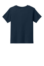 Rear View of Navy BELLA+CANVAS Toddler Short Sleeve Tee BC3001T