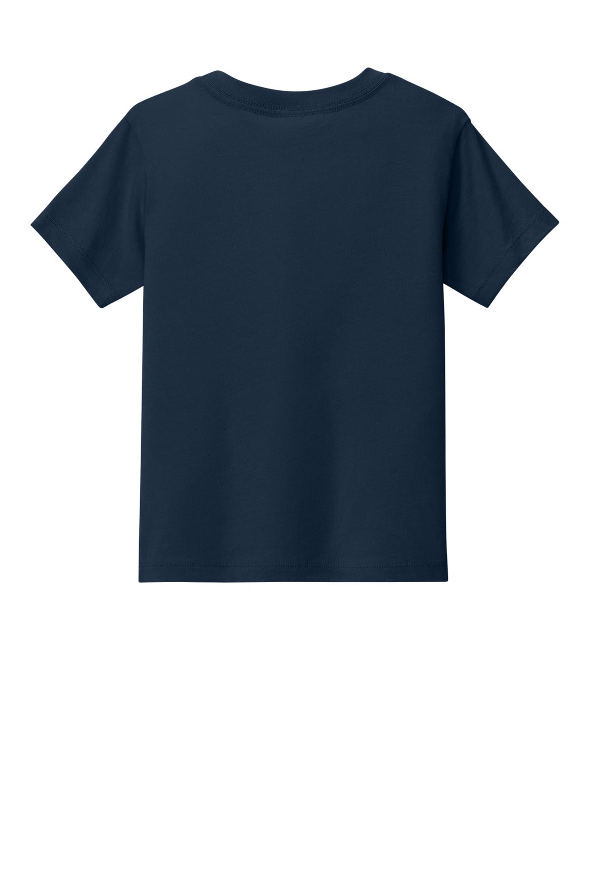 Rear View of Navy BELLA+CANVAS Toddler Short Sleeve Tee BC3001T