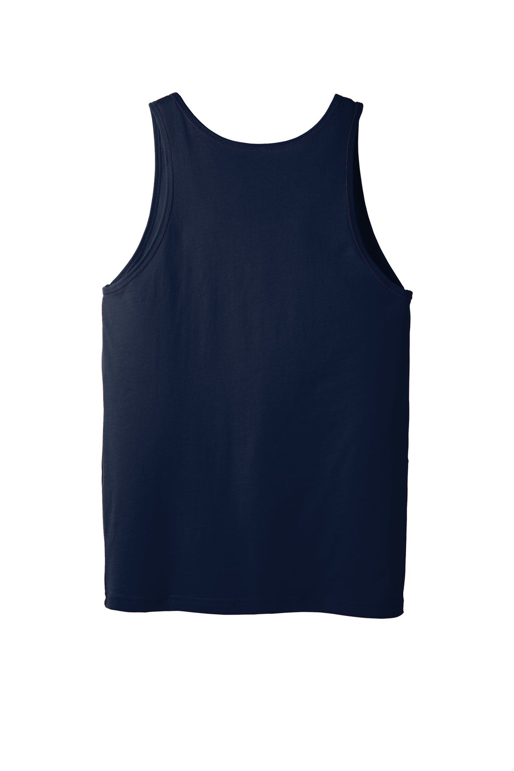 Rear View of Navy BELLA+CANVAS Unisex Jersey Tank. BC3480