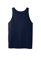 Rear View of Navy BELLA+CANVAS Unisex Jersey Tank. BC3480