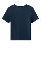 Rear View of Navy BELLA+CANVAS Women's 6-Ounce Heavyweight Tee BC6110