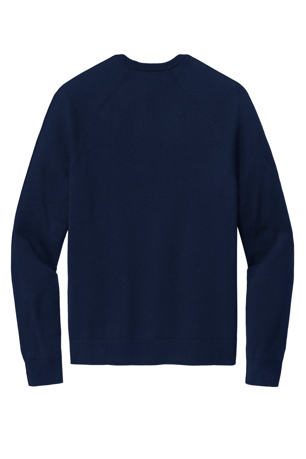 Rear View of NavyBlazer Brooks Brothers Cotton Stretch V-Neck Sweater BB18400