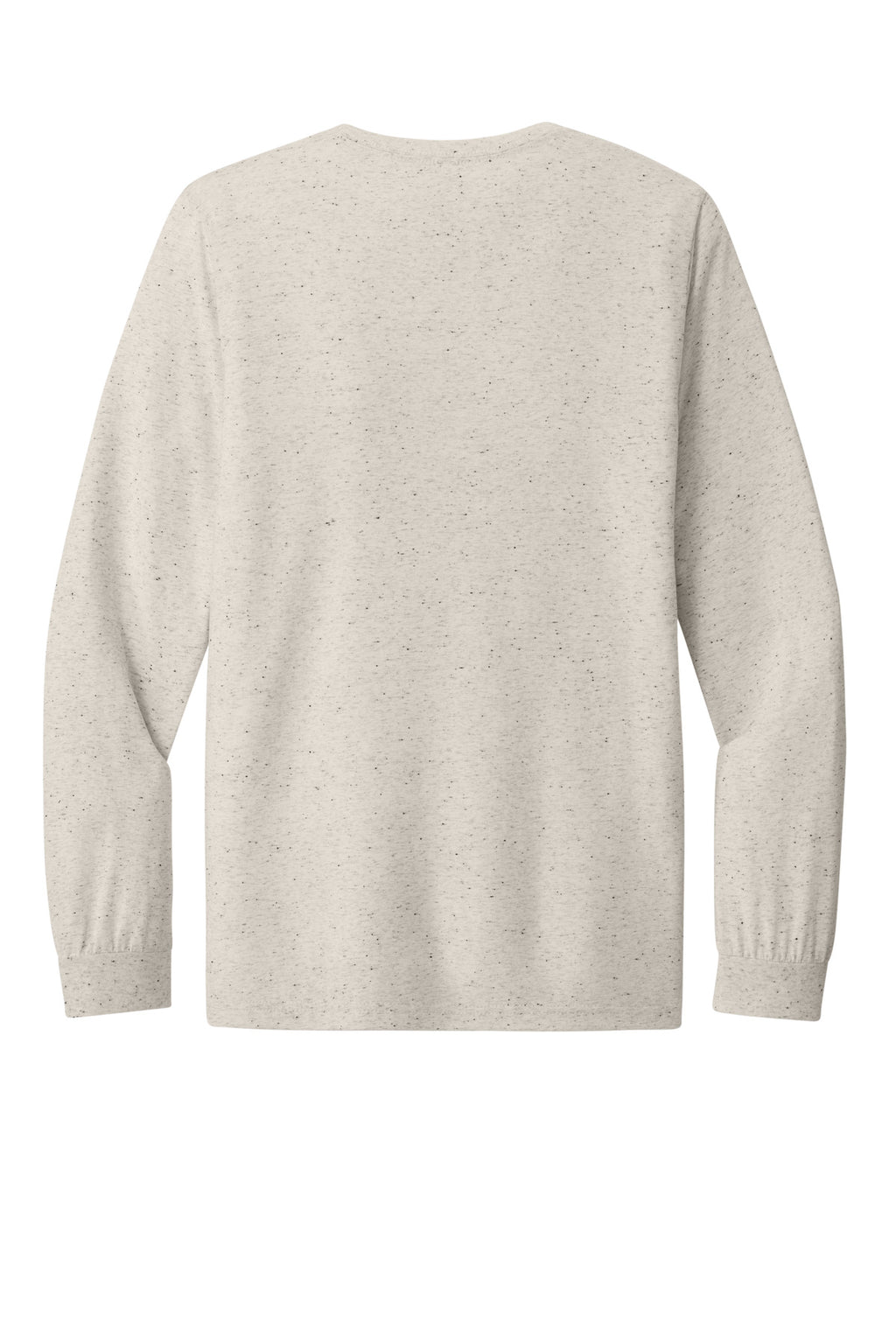 Rear View of OatmealTB BELLA+CANVAS Unisex Triblend Long Sleeve Tee BC3513