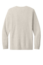 Rear View of OatmealTB BELLA+CANVAS Unisex Triblend Long Sleeve Tee BC3513