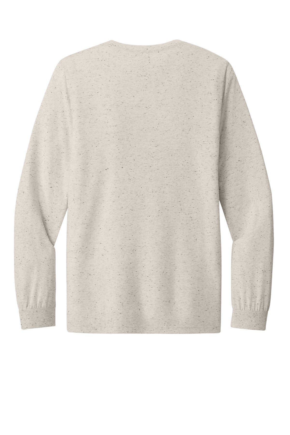 Rear View of OatmealTB BELLA+CANVAS Unisex Triblend Long Sleeve Tee BC3513