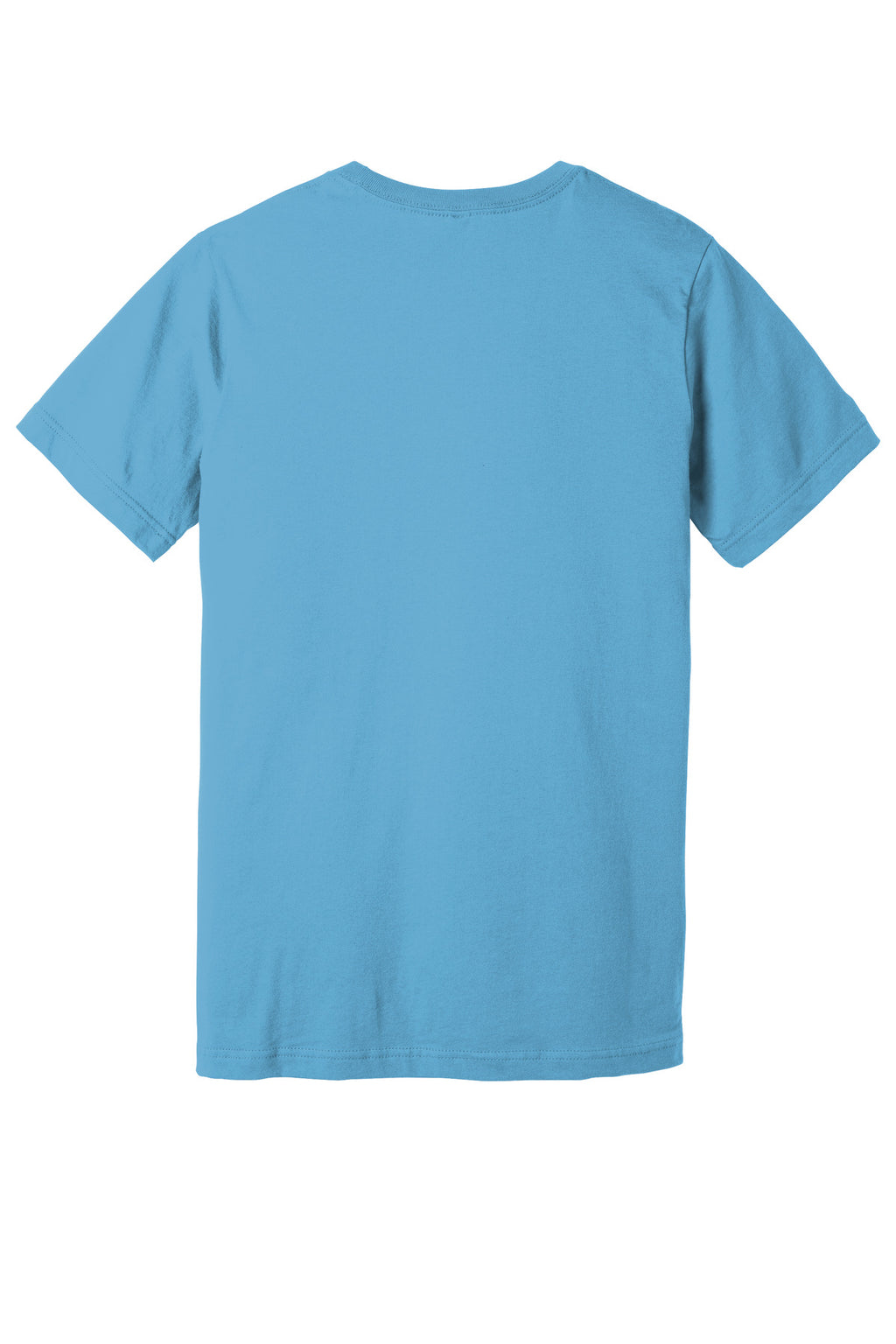 Rear View of Ocean Blue BELLA+CANVAS Unisex Jersey Short Sleeve Tee. BC3001