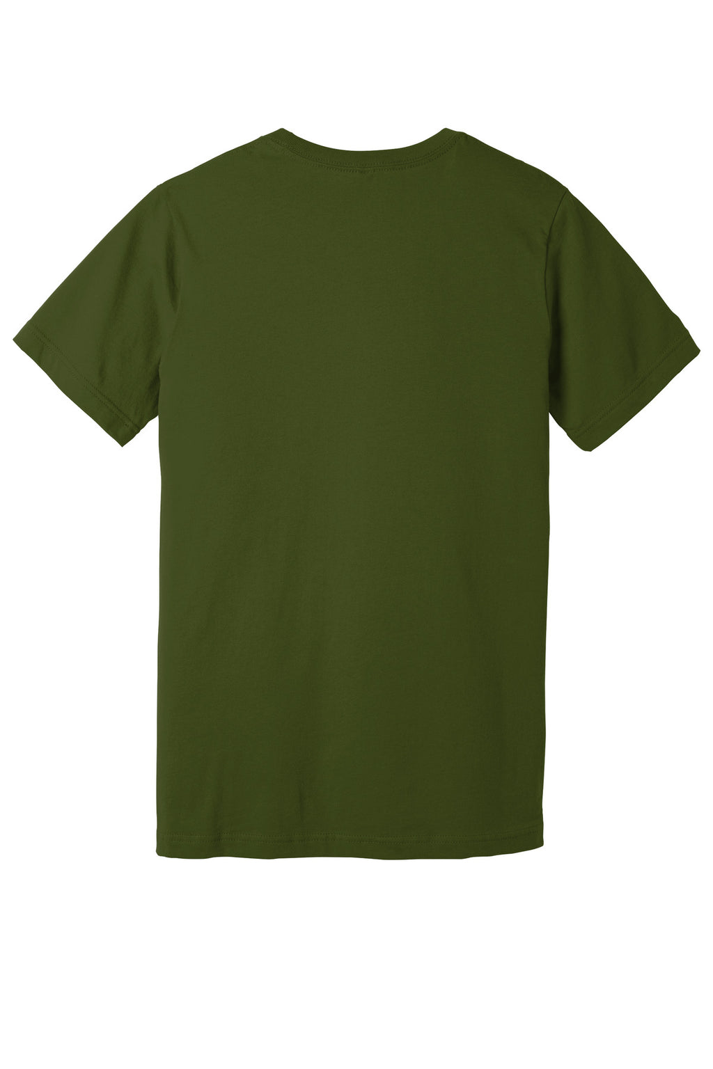 Rear View of Olive BELLA+CANVAS Unisex Jersey Short Sleeve Tee. BC3001