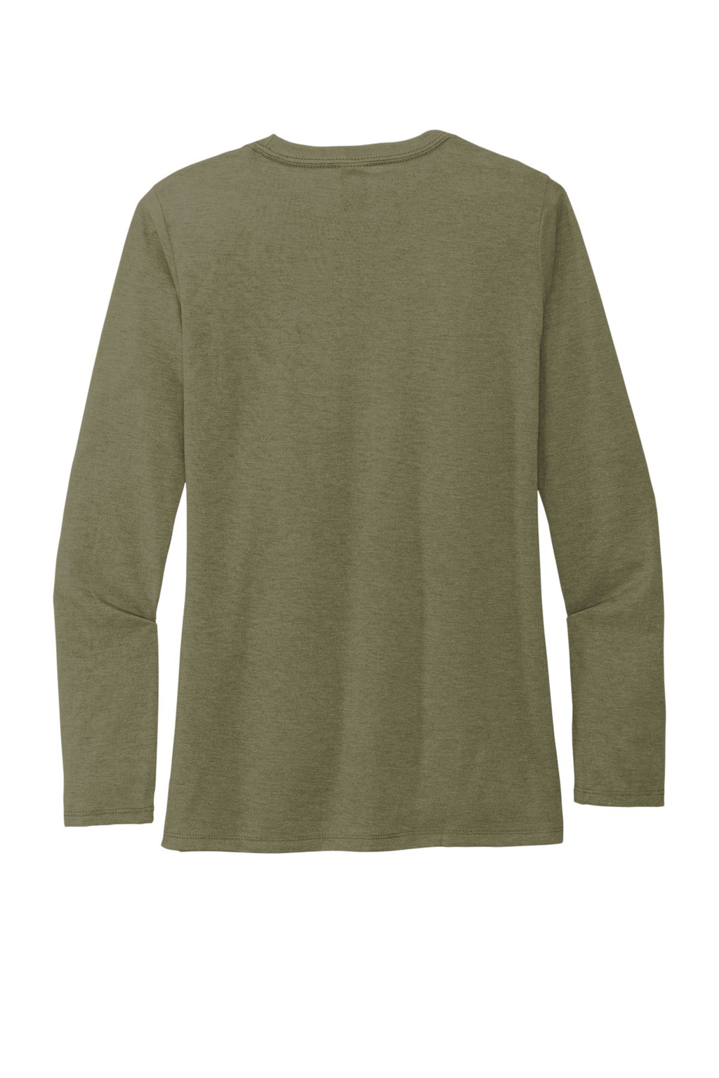 Rear View of Olive You Grn Allmade Women's Tri-Blend Long Sleeve Tee AL6008