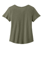 Rear View of OliveYouGn Allmade Women's Relaxed Tri-Blend Scoop Neck Tee AL2015