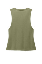 Rear View of OliveYouGn Allmade Women's Tri-Blend Muscle Tank AL2020