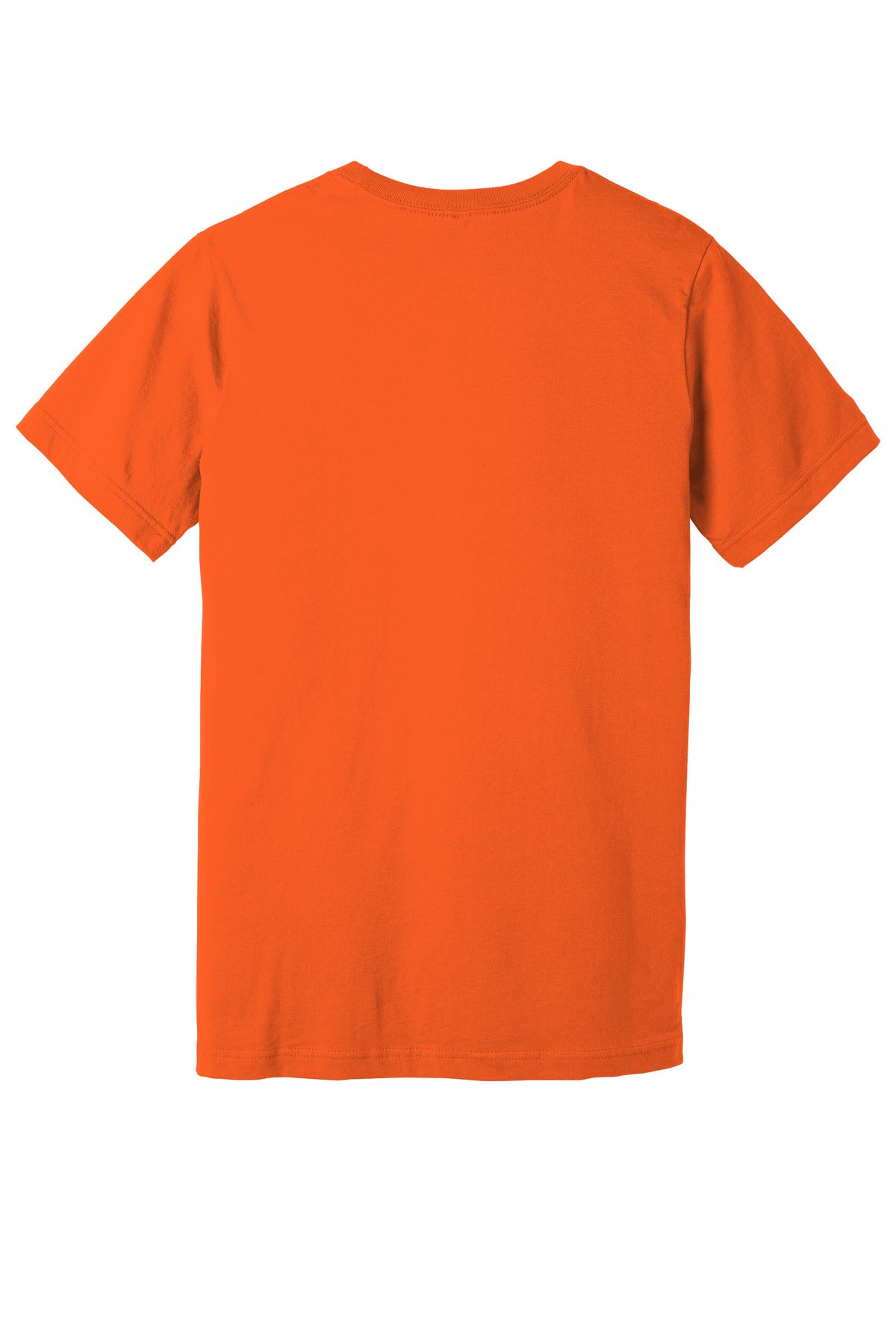 Rear View of Orange BELLA+CANVAS Unisex Jersey Short Sleeve Tee. BC3001