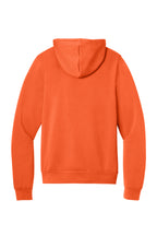 Rear View of Orange BELLA+CANVAS Unisex Sponge Fleece Pullover Hoodie. BC3719