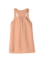 Rear View of Peach BELLA+CANVAS Women's Flowy Racerback Tank. BC8800