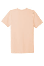 Rear View of Peach TB BELLA+CANVAS Unisex Triblend Short Sleeve Tee. BC3413