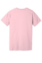 Rear View of Pink BELLA+CANVAS Unisex Jersey Short Sleeve Tee. BC3001
