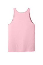 Rear View of Pink BELLA+CANVAS Unisex Jersey Tank. BC3480