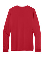 Rear View of Red BELLA+CANVAS Unisex Jersey Long Sleeve Tee. BC3501