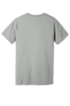 Rear View of Silver BELLA+CANVAS Unisex Jersey Short Sleeve Tee. BC3001